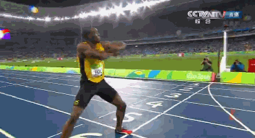 北京时间8月19日,里约奥运会男子200米决赛中,博尔特以19秒78轻松