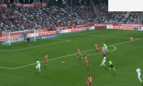 西甲-皇马4-1逆转赫罗纳 本泽马两球贝尔拉莫斯