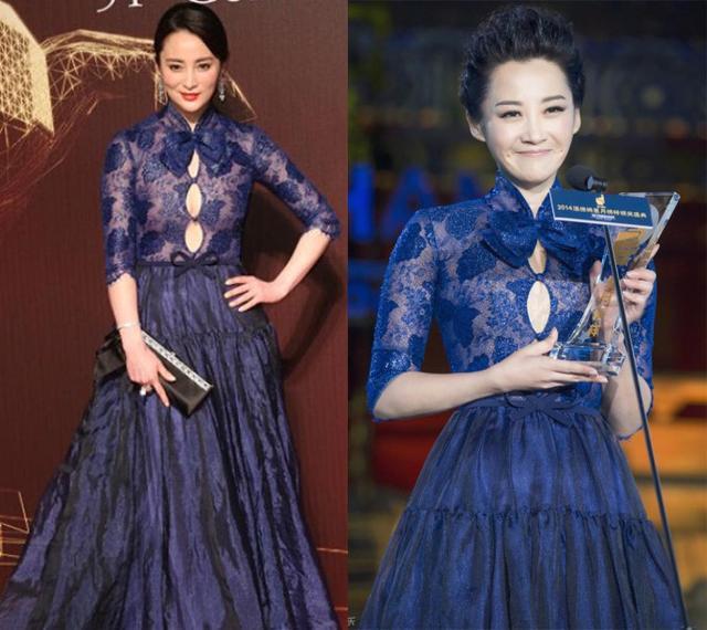许晴同时撞衫刘亦菲宋佳 气场竟没败
