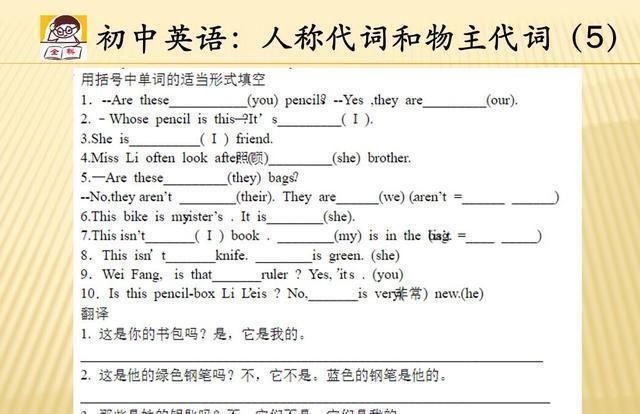 人称代词 物主代词 这两张表弄懂不难 但能灵活运用的都是高手 看点快报