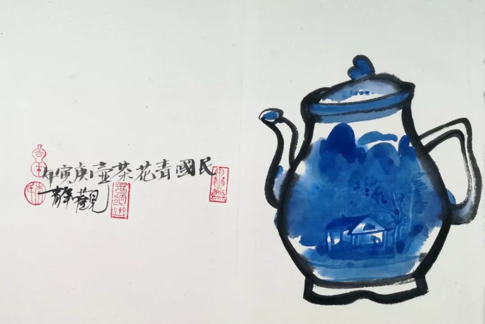 这茶壶,画得有味