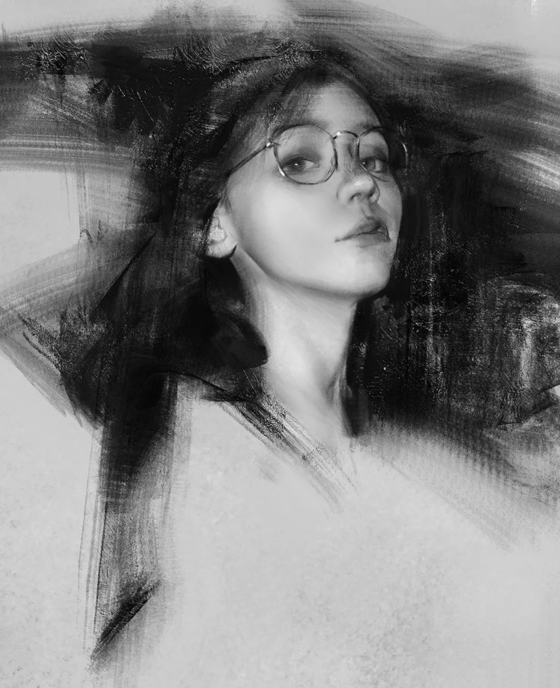 只用素描手法,就能把人物画得这么传情;值得收藏,学习