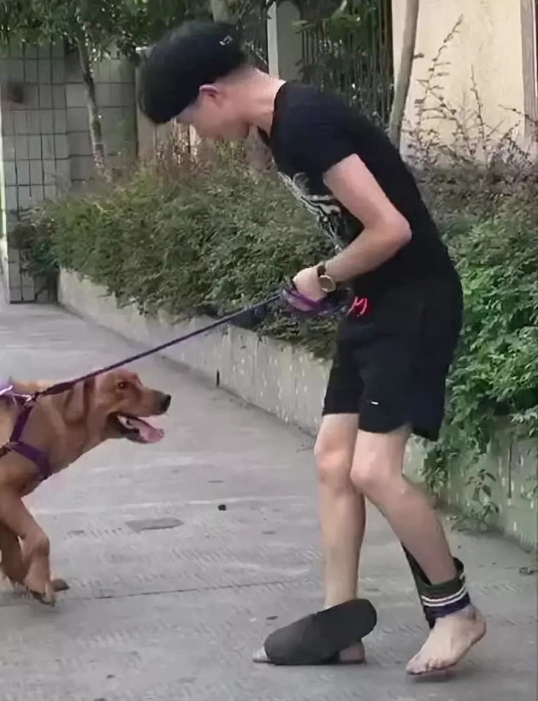 等到了公园以后更是刹不住自己的速度,于是便带动着后面穿拖鞋的铲屎