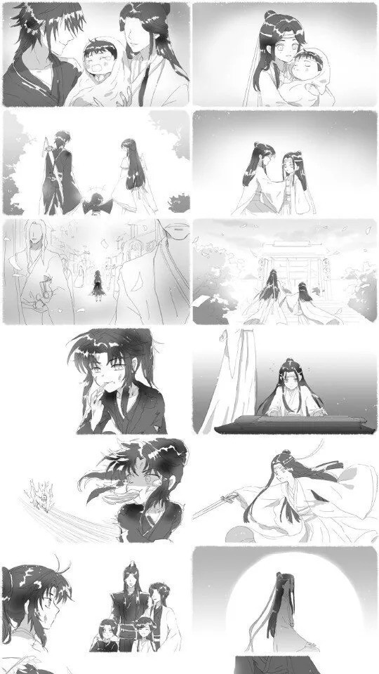 魔道祖师耽美漫画:蓝湛看我