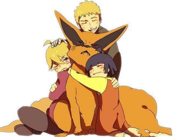 最惨的就是九尾,之前非常痛恨人类的九尾,已经被鸣人驯服成了小猫咪一