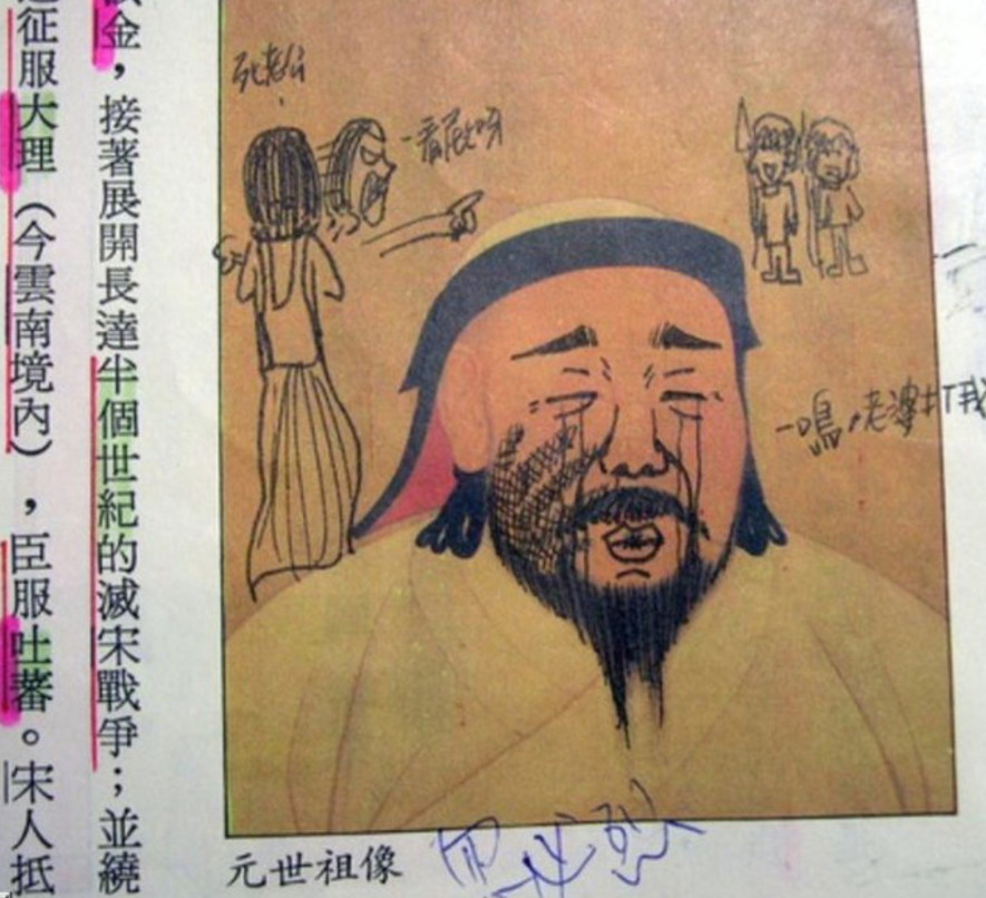 语言课本插图涂鸦