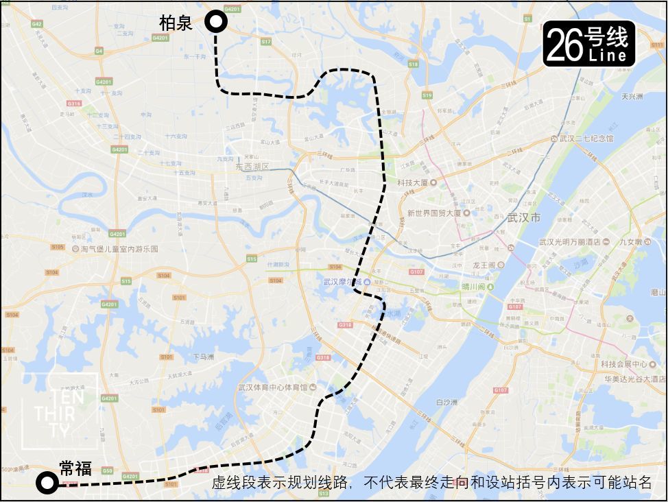 柏泉-常福 26号线是一条全新的地铁线路 由泾河至常福 规划经泾河路