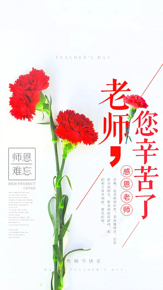 今天教师节,祝老师您教师节快乐!