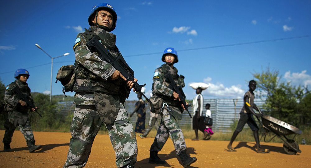 中国维和部队在非洲.