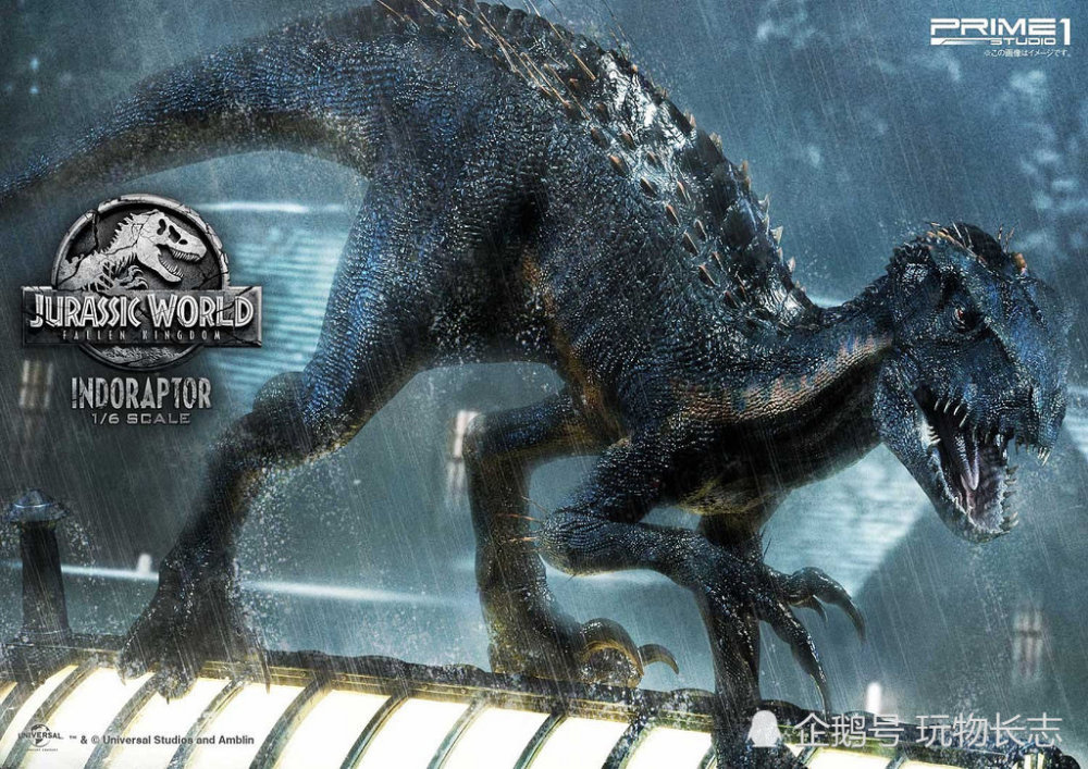 人造怪物恐龙,《侏罗纪公园2》暴虐迅猛龙1/6 比例全身雕像