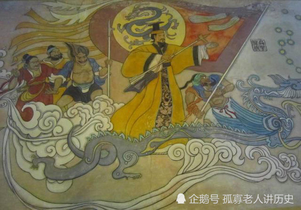 黄帝--中华民族人文初祖之一,阪泉之战中击败炎帝率领的部落后成为