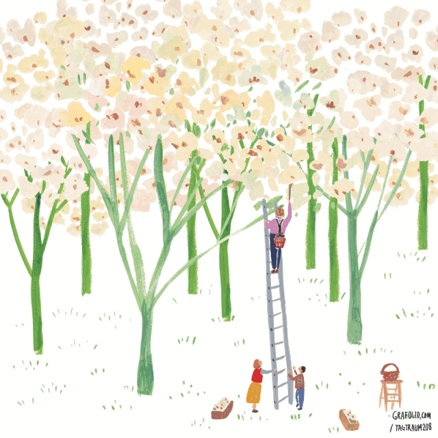 这样可爱治愈的插画 gif,谁会不喜欢啊!