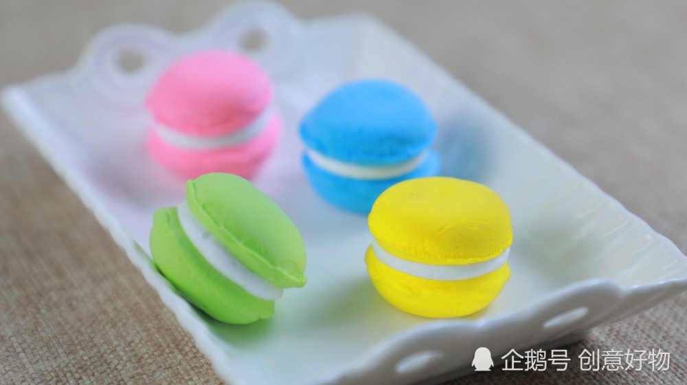 手工彩泥也有新玩法,做盘美味的马卡龙,好想一口咬下去