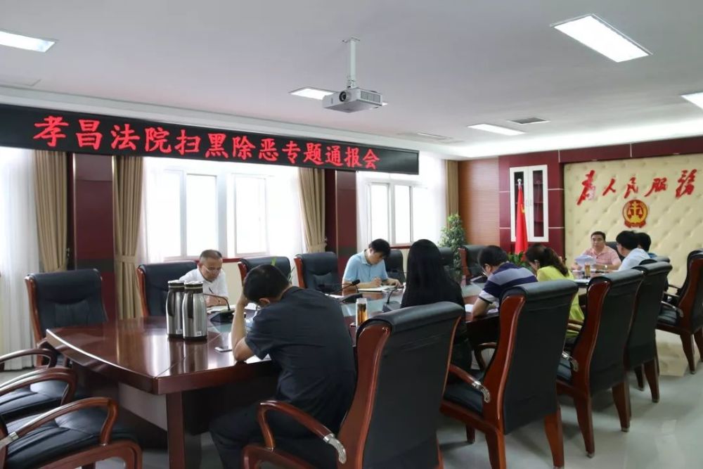 孝昌法院召开扫黑除恶专题通报会