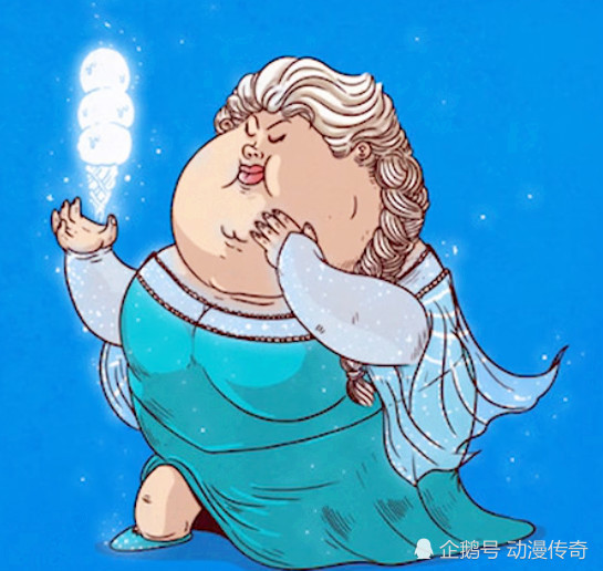 迪士尼公主变胖后,白雪公主肥到好几层下巴,最美的竟
