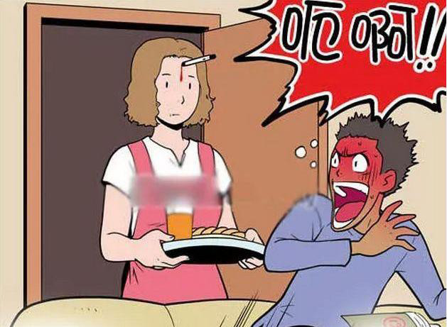 搞笑漫画:帅哥模仿电视动作,结果被胖揍一顿!