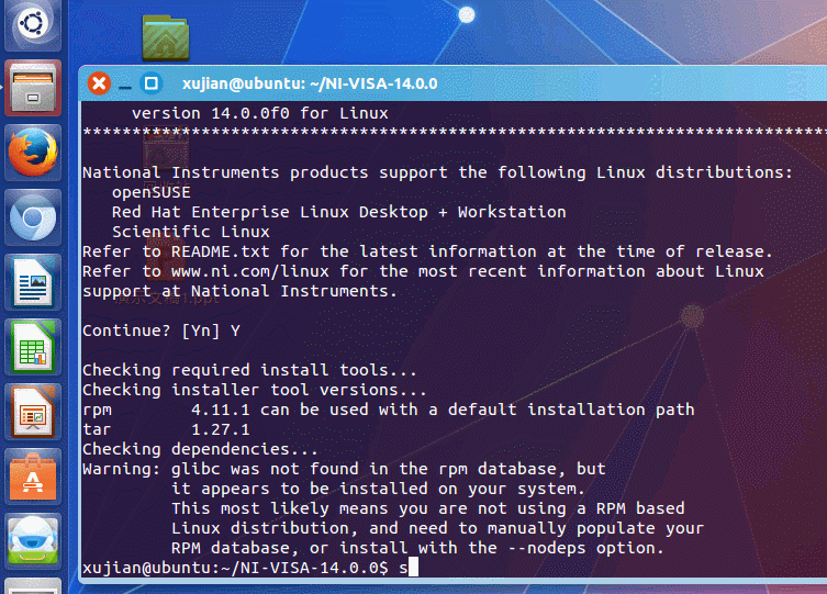 linux系统ubuntu下labview使用visa串口通信