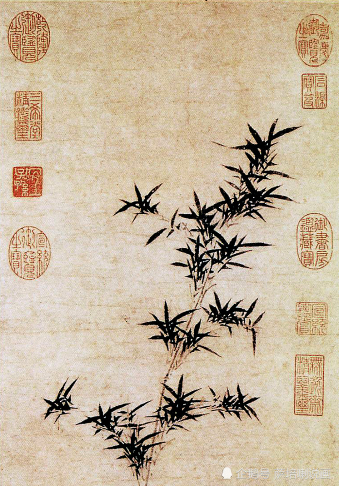 清新优雅画墨竹,名留画史的元代女画家管道升绘《竹石图》欣赏