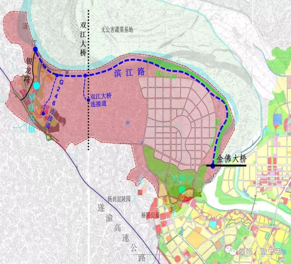 潼南区滨江路(双江至金佛大桥)道路工程项目开工仪式 在双江镇五里