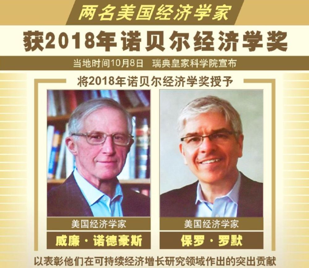 2018诺贝尔经济学奖_2018诺贝尔经济学奖揭晓 两位美国教授获奖(2)