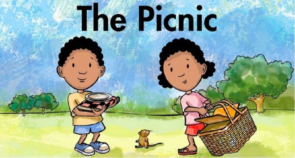 今天跟大家分享的绘本,名字叫《the picnic》,孩子们出发去野餐,带上