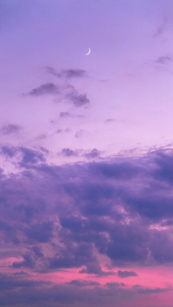 粉紫天空 好运壁纸 能跟你同在一片天空下 我就觉得好甜啊 看点快报