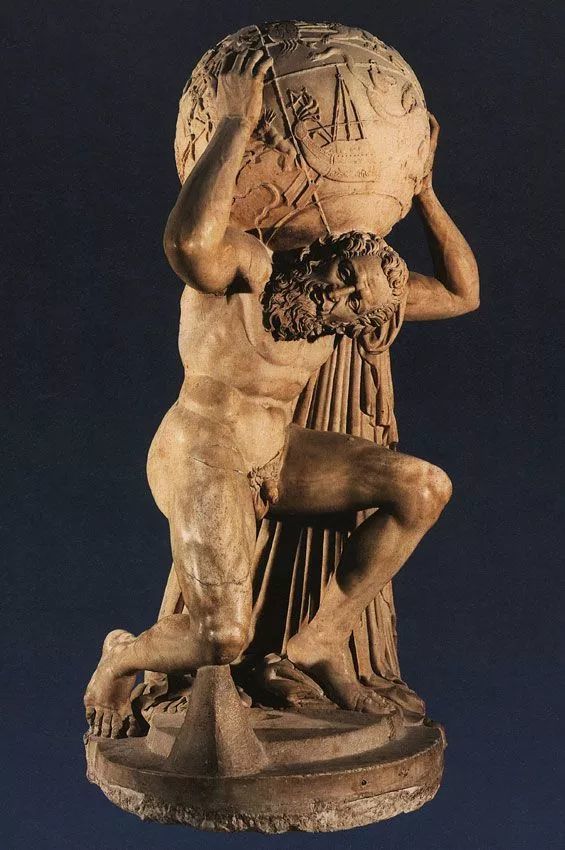 寰椎(第一颈椎)的英文名atlas,也是希腊神话中的擎天神——阿特拉斯