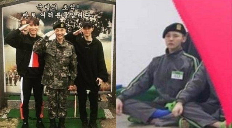 权志龙近照曝光,军装商业配短裤休闲鞋惹众网友争议