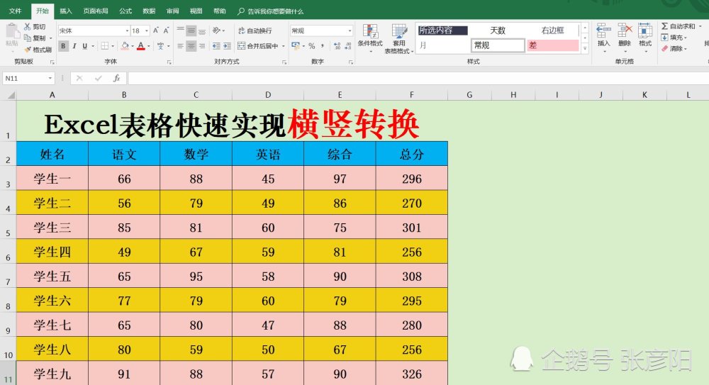 Excel表格横竖转置 3秒轻松搞定 小技巧助你得到老板赏识 看点快报