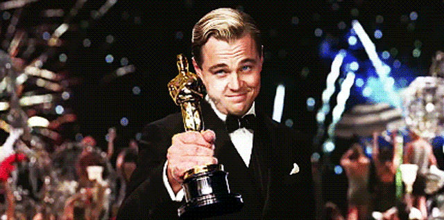 奥斯卡小奖杯正在向你招手～小李子也想聊聊天.