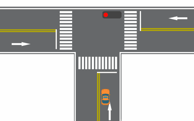 这种情况多见于交通流量大的路口,由于右转车辆可能跟横向车辆因合流