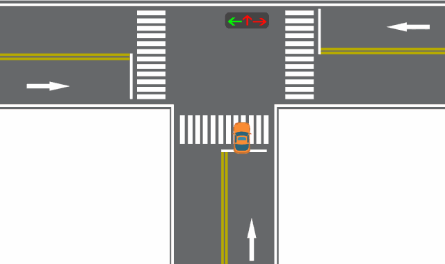 如果t字路口的信号灯有箭头指示,当向右的箭头为红灯时, 不能向右转.