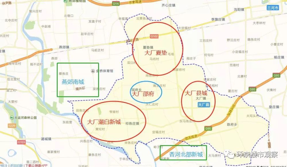 浅谈大厂夏垫的区域价值,内含官方规划内容及竞争区域分析!