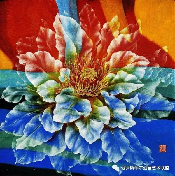 中国画家蒋美艳的重彩花卉作品欣赏