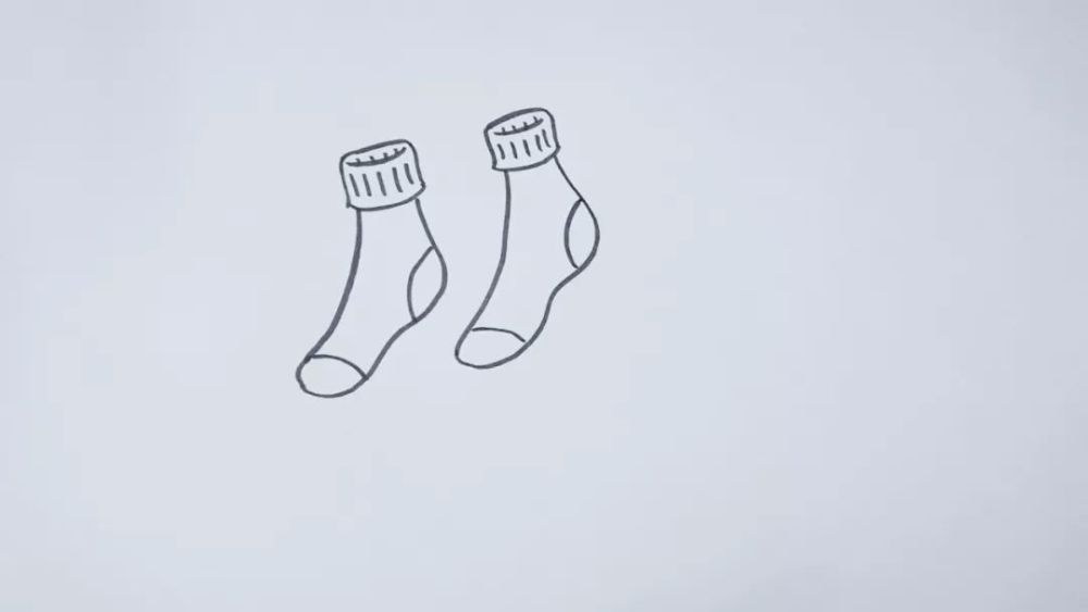 【简笔画】一双袜子
