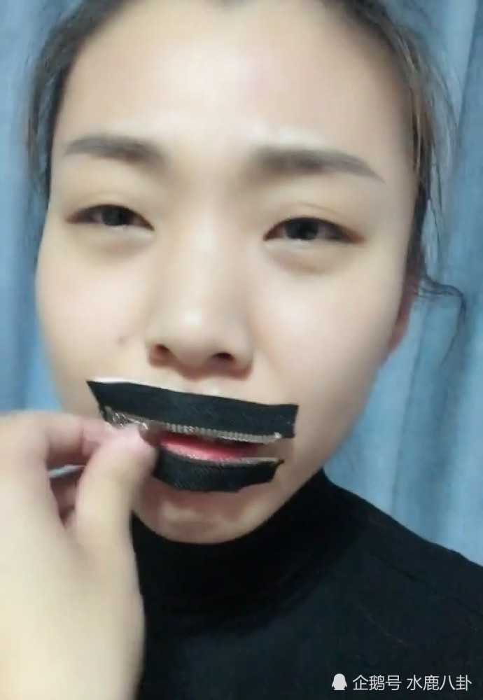 拍照,嘴巴,恶搞,妹子,整蛊