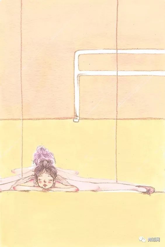 一组无水印芭蕾舞少女日常插画,送给大家