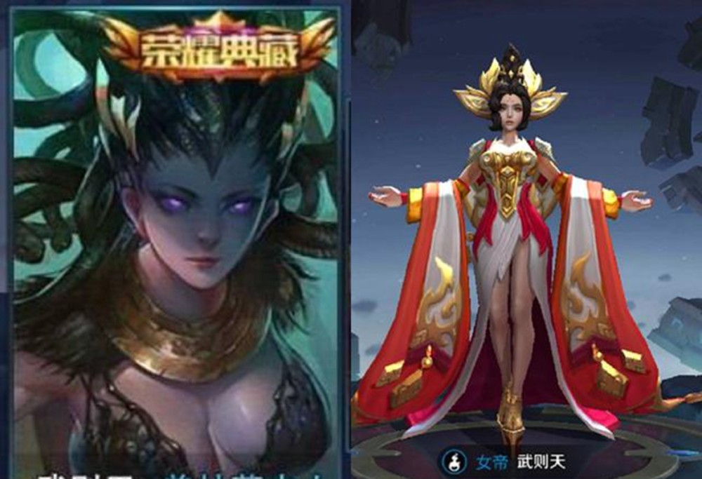 王者荣耀:武则天新典藏皮肤已出?玩家:这胸太明显,很假!
