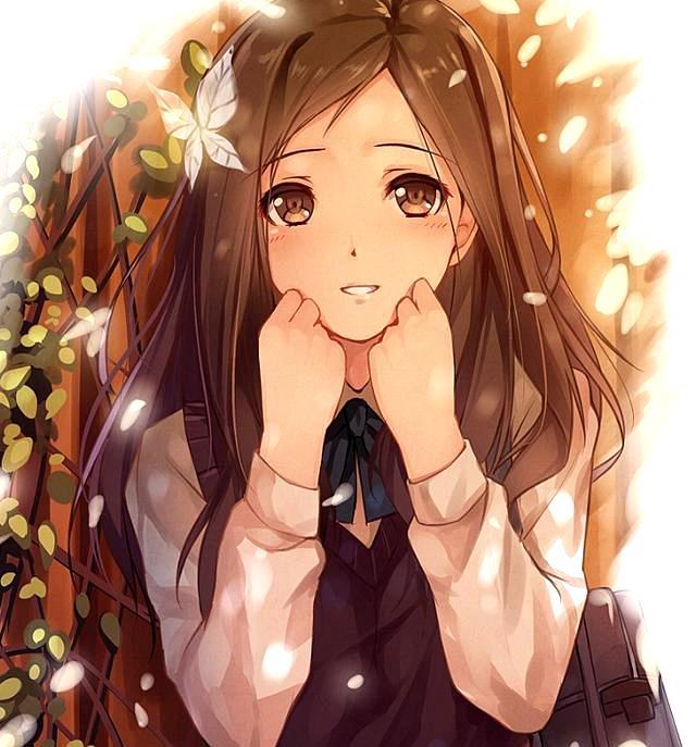 二次元动漫头像:清纯动人的美少女,对未来充满了期待!