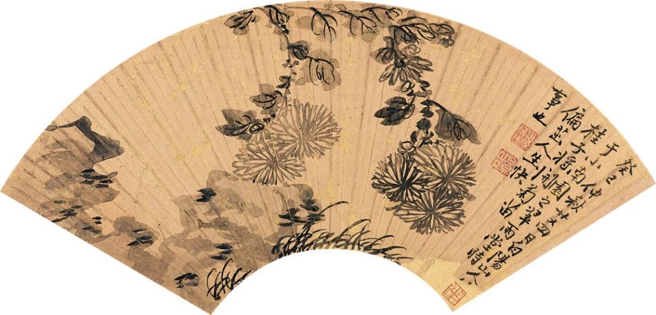 国画大师笔下的菊花