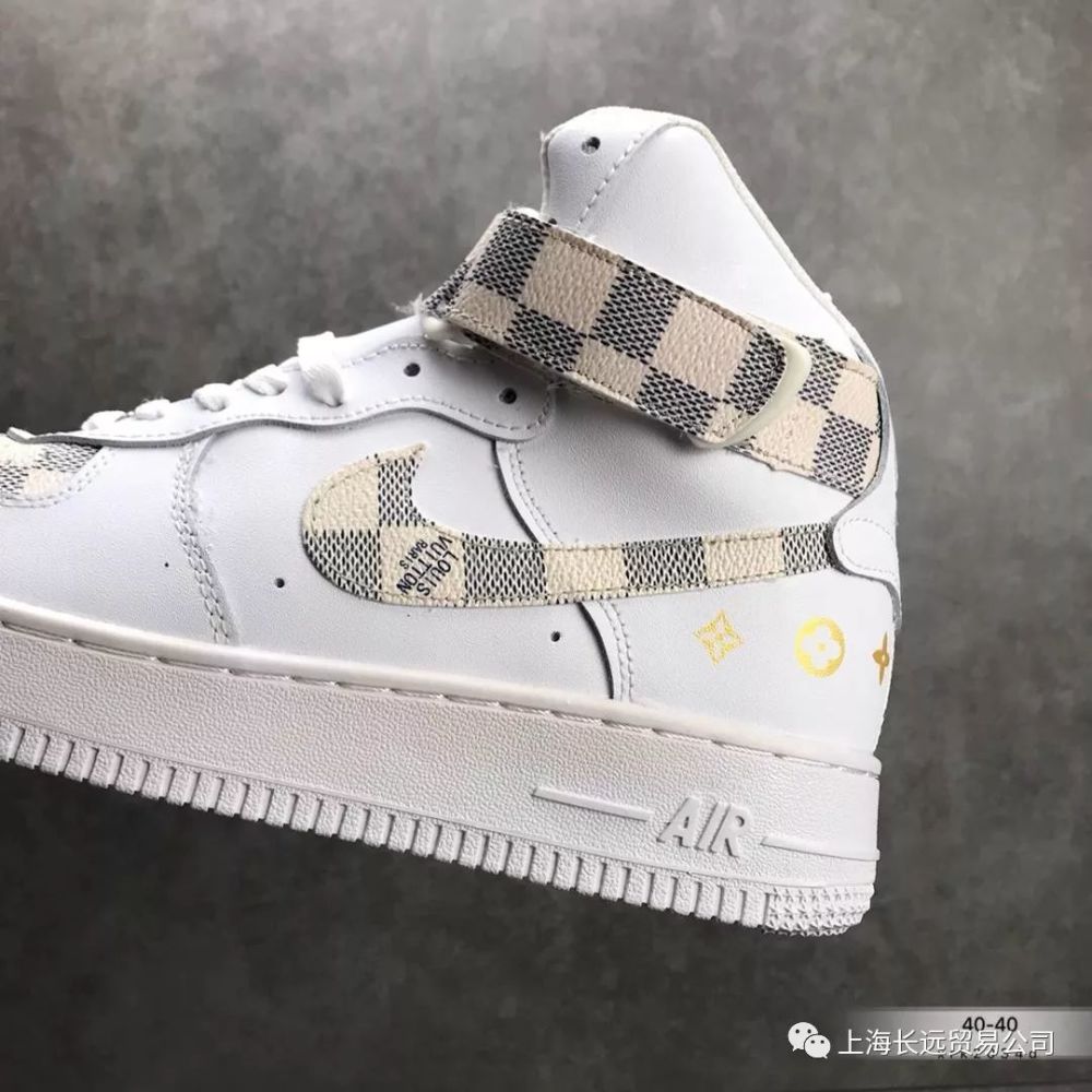 耐克 路易威登louis vuitton x nike air force1"07 lv空军联名款