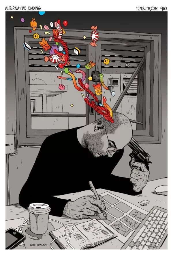 第137期:以色列插画师 asaf hanuka 关于讽刺社会现实