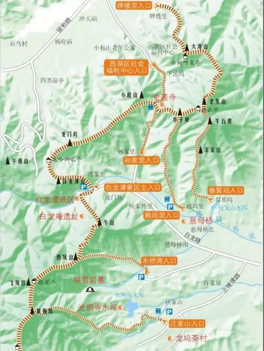 你们要的最全西山登山线路图来啦!赶紧收藏!