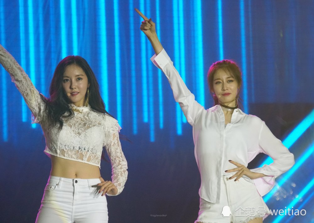 t-ara 朴孝敏 朴智妍演唱会双人特写 黑白双煞美出天际