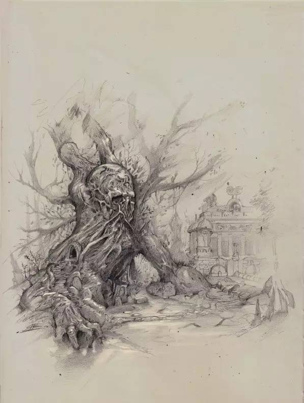 疯狂的变种异兽素描作品