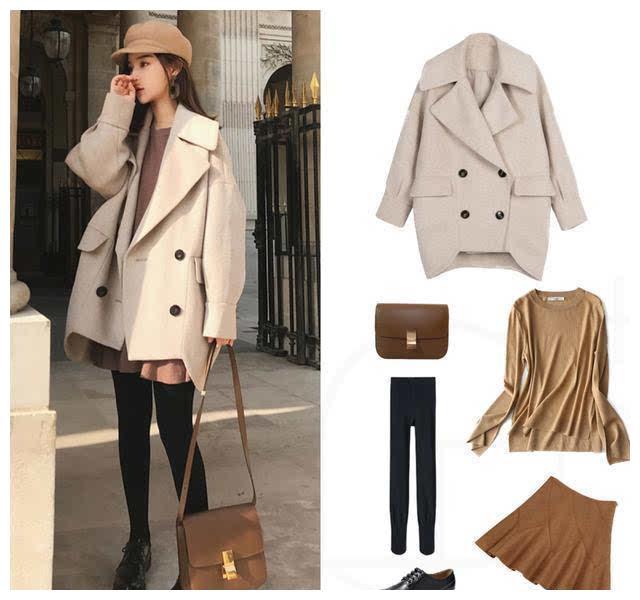 秋冬小个子大衣穿搭，显高又显瘦