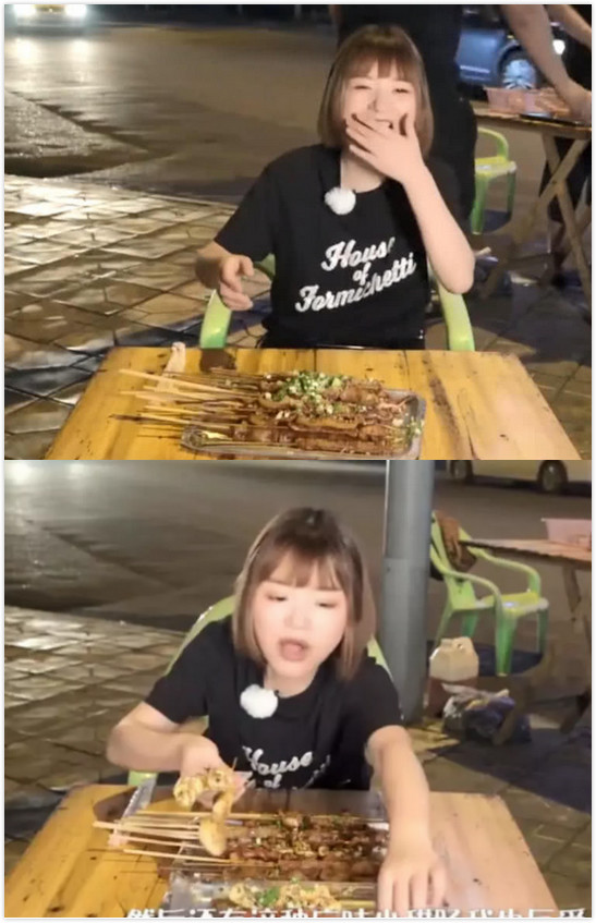 大胃王承包烧烤摊,一小时内只为她服务,网友:下次记得