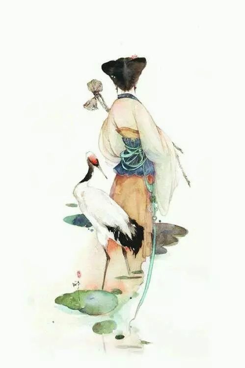 具有国画功底,使她的画古韵十足,洋溢着水墨风情,在表现慵懒的女人之