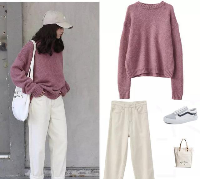 穿毛衣+萝卜裤,时尚保暖好搭配,好看又减龄,真