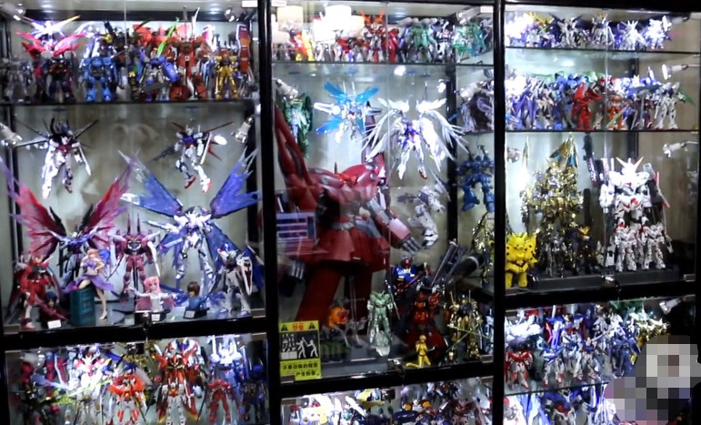 土豪展示珍藏手办柜，一面墙一套房？网友：这辈子努力没戏了！-天天快报